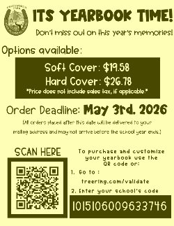 2025-2026 Yearbook Order Flyer